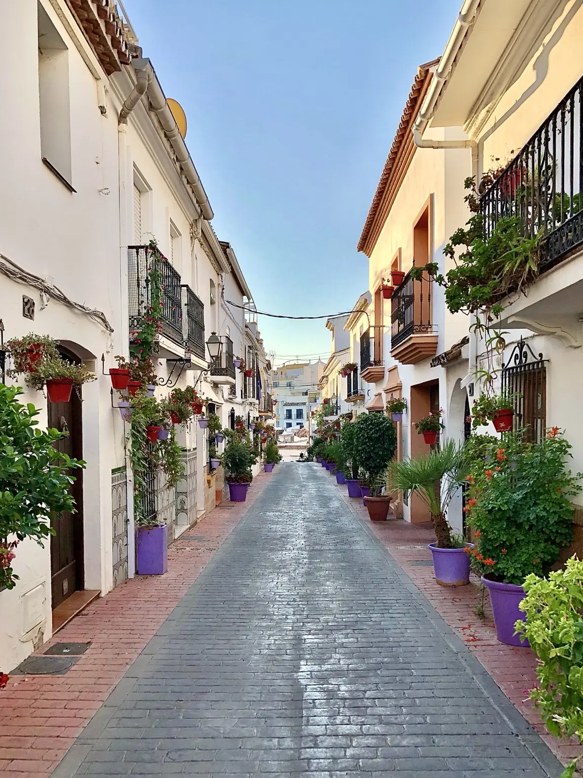 Street in Estepona old town in Andalusia