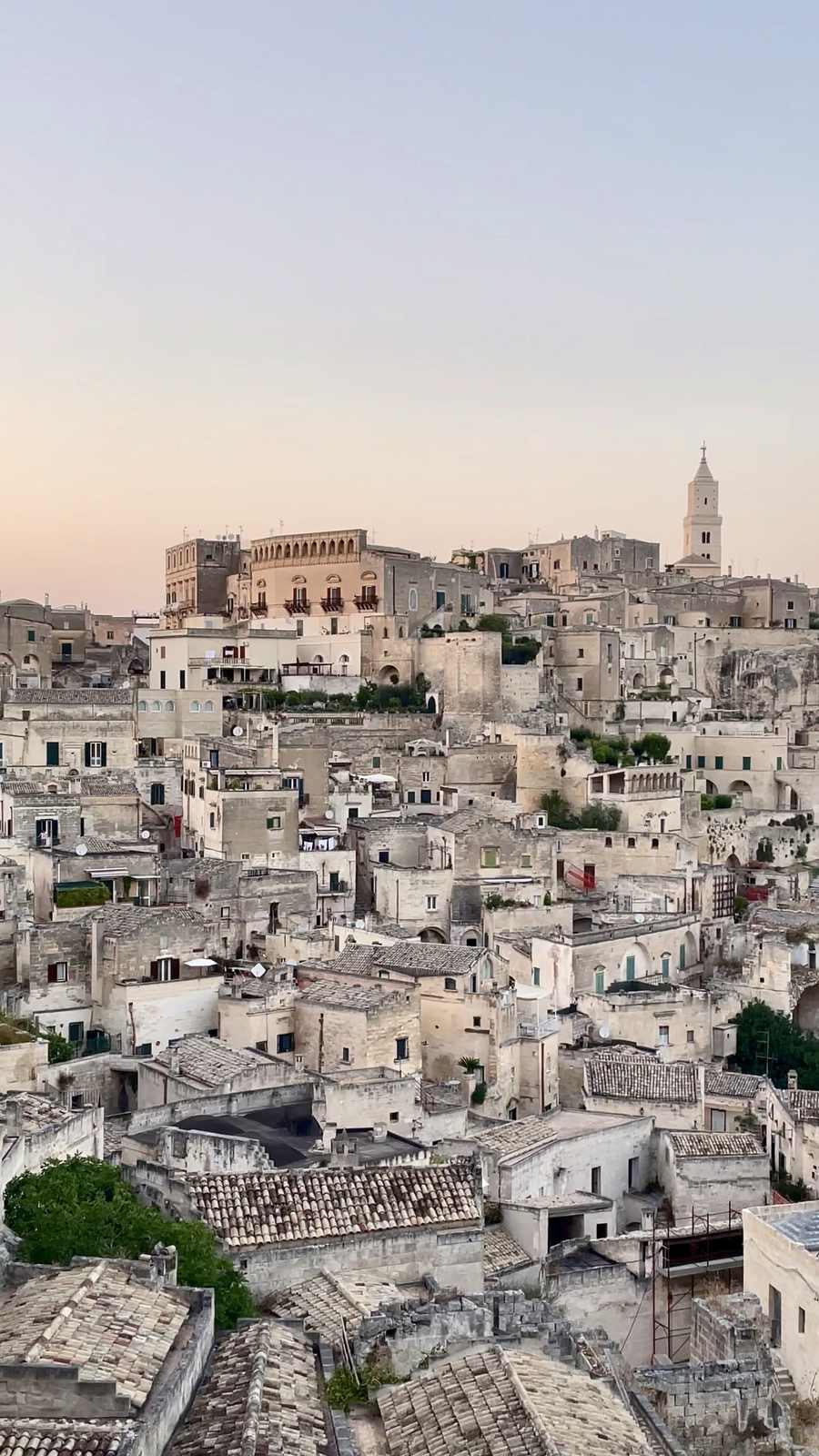The Sassi of Matera at sunset